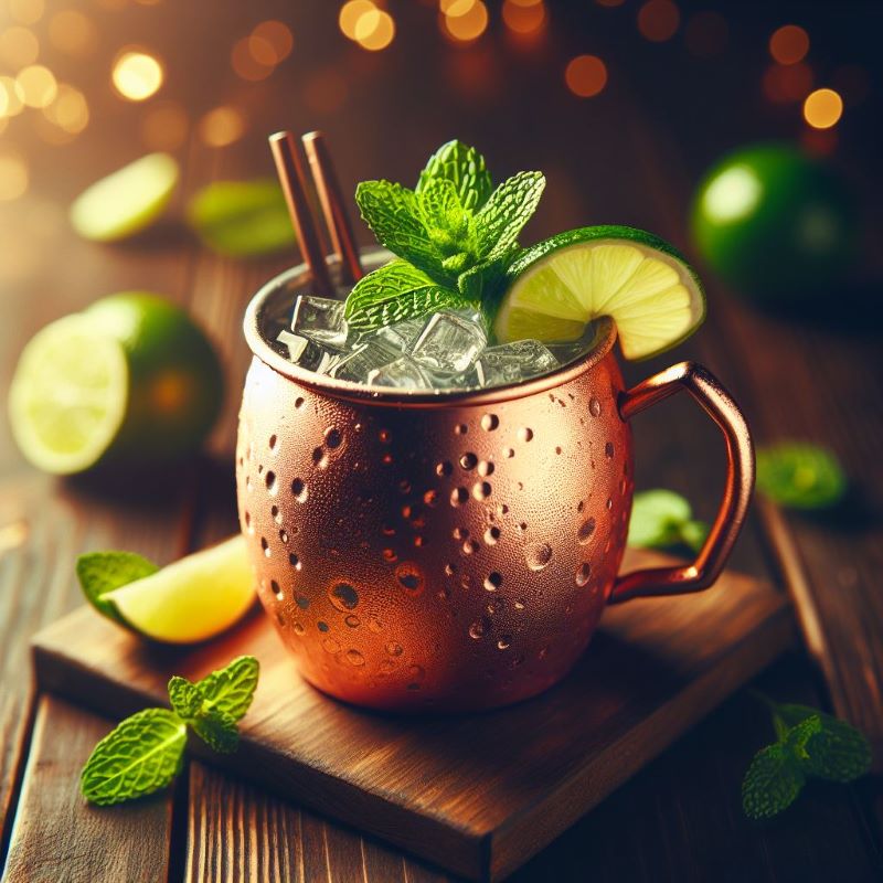 Davidoff XO Cognac - Aromen Explosion 4 Ein Glas Moscow Mule Cocktail.