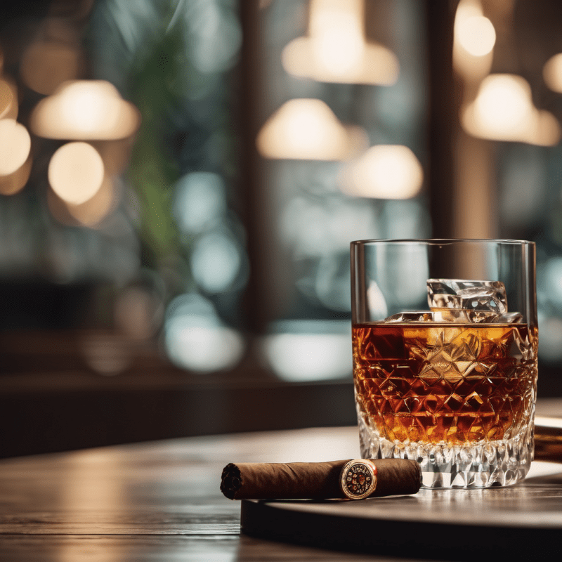 Rum mit Zigarre 1 min min