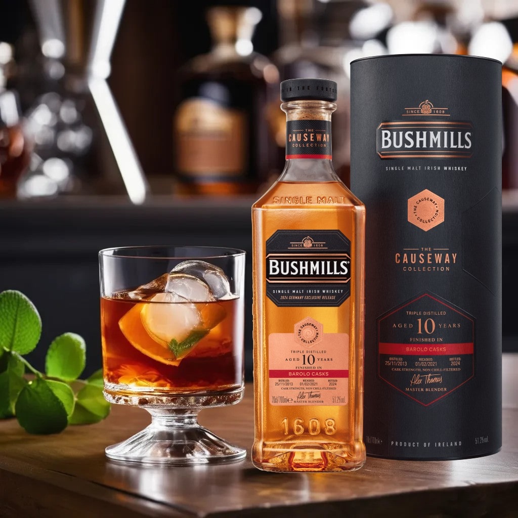 Bushmills Causeway Collection 10 Year Barolo Cask 3 Irish Manhattan min