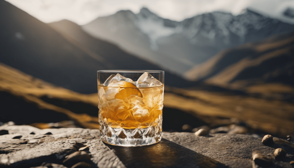 Ein Glas Highball de Luxe Cocktail.