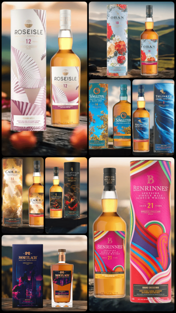 Eine Collage der Diageo Special Editions.