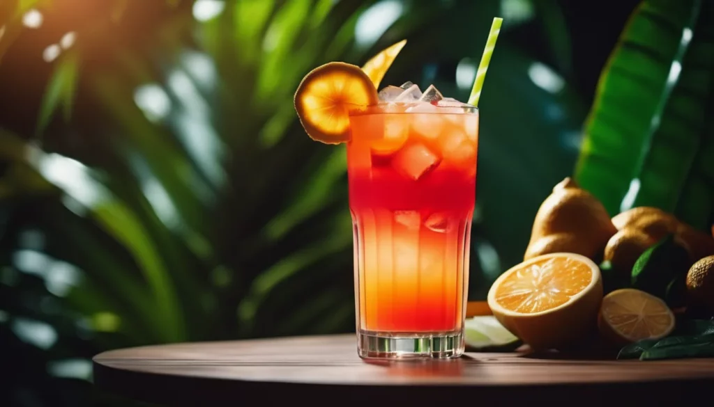 Ein Glas des Tropischen Ingwer-Zauber Cocktails
