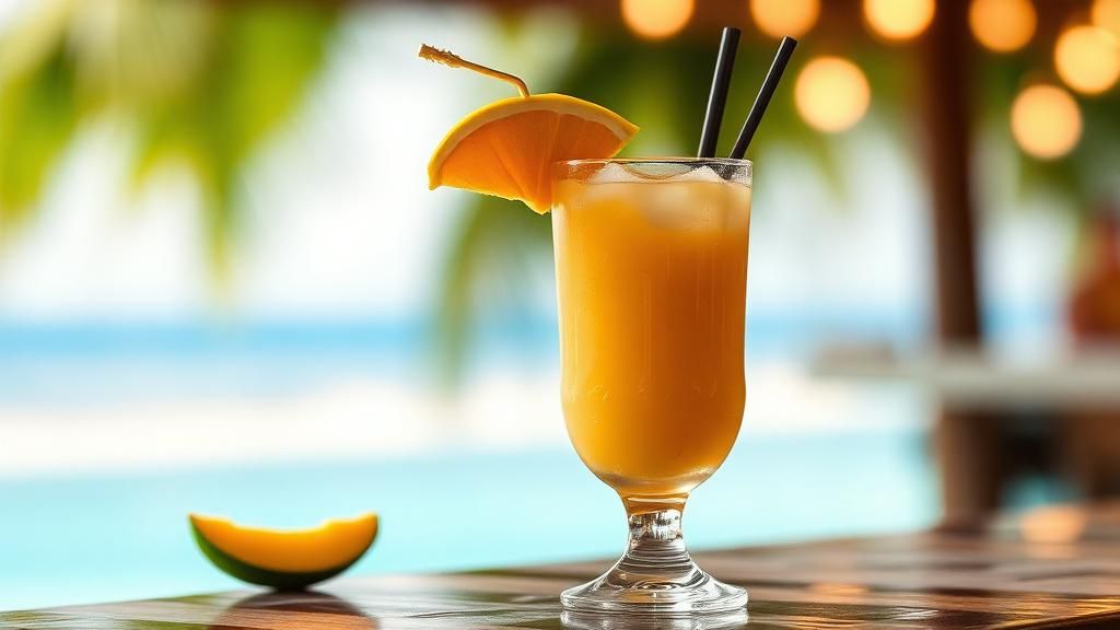 Piña Colada – Sommer im Glas 7 Ein Glas Virgin Colada steht am Strand