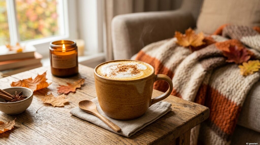 Eine herbstliche Kürbis Latte.