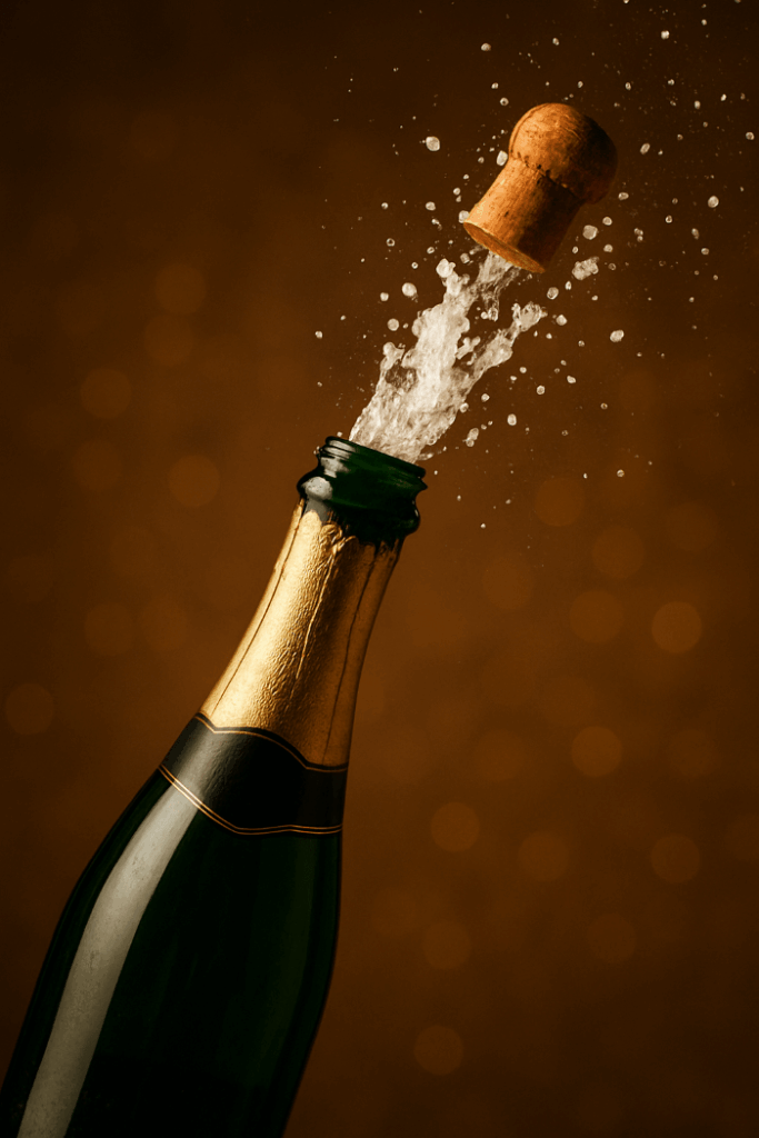 Champagner, Sekt, Prosecco - Was ist der Unterschied? 1 Ploppende Sektflasche1 min