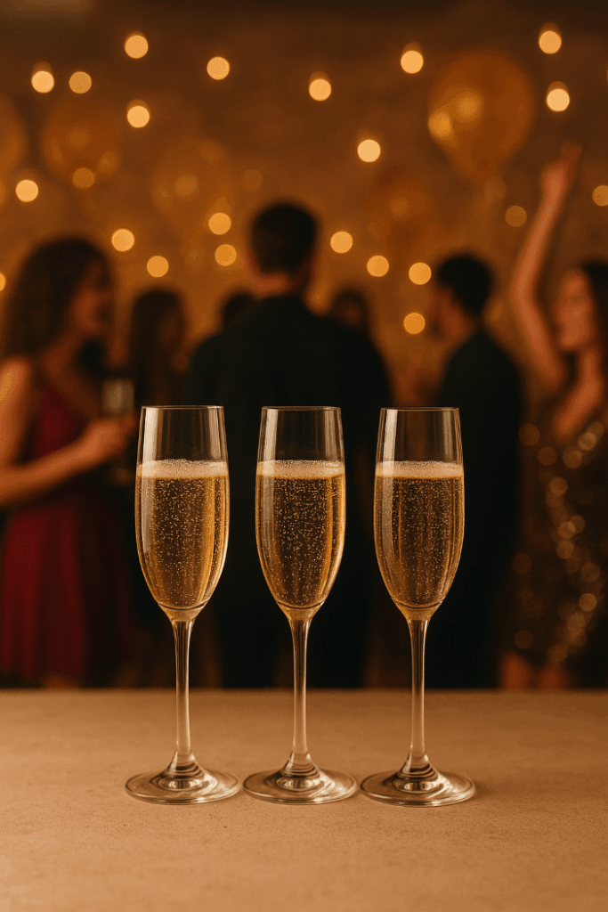 Champagner, Sekt, Prosecco - Was ist der Unterschied? 2 drei Glaeser Party1 min