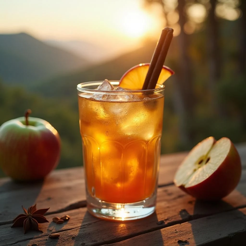 Mocktails mit Charakter 7 Ein Glas des Spiced Apple Mocktail.