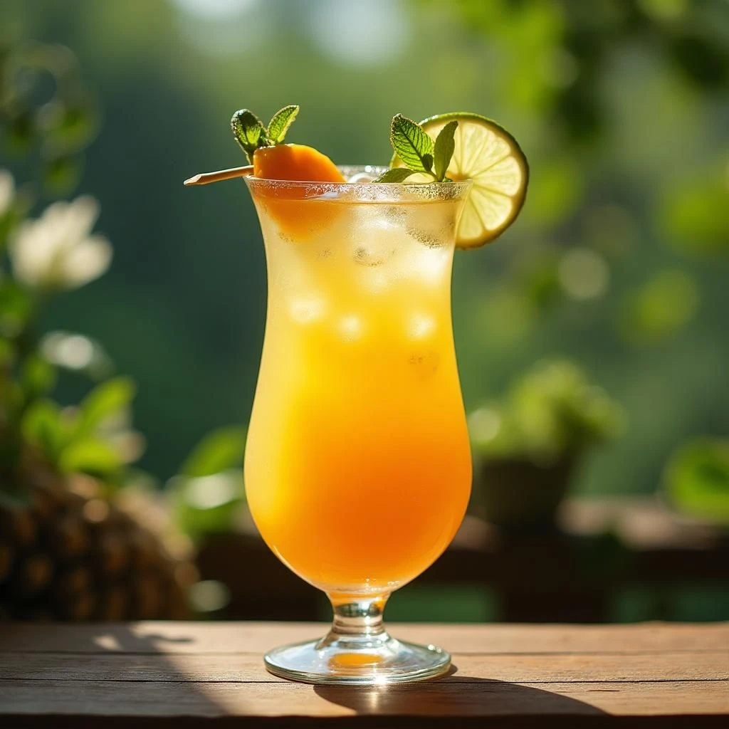 Mocktails mit Charakter 8 Ein Glas des Tropical Fizz Mocktail.