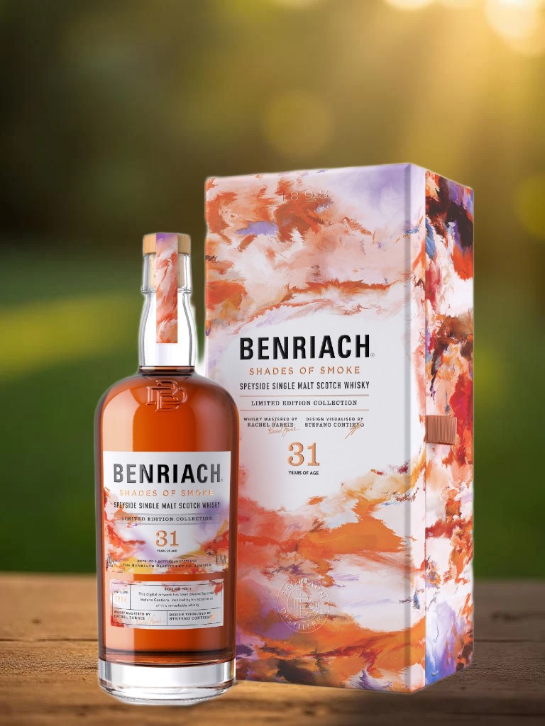 Eine Flasche Benriach Shades of Smoke 31 Years.