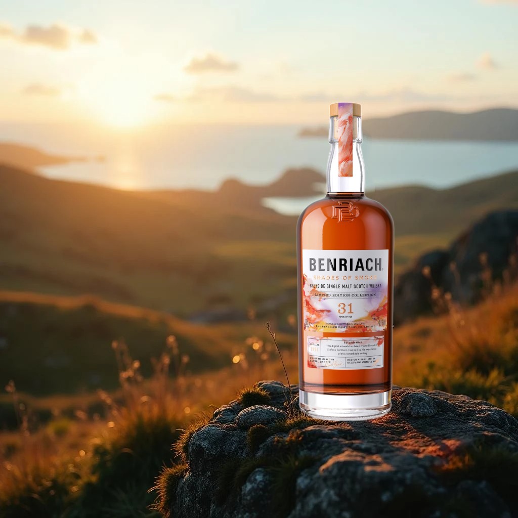 Eine Flasche Benriach Shades of Smoke 31 Years.