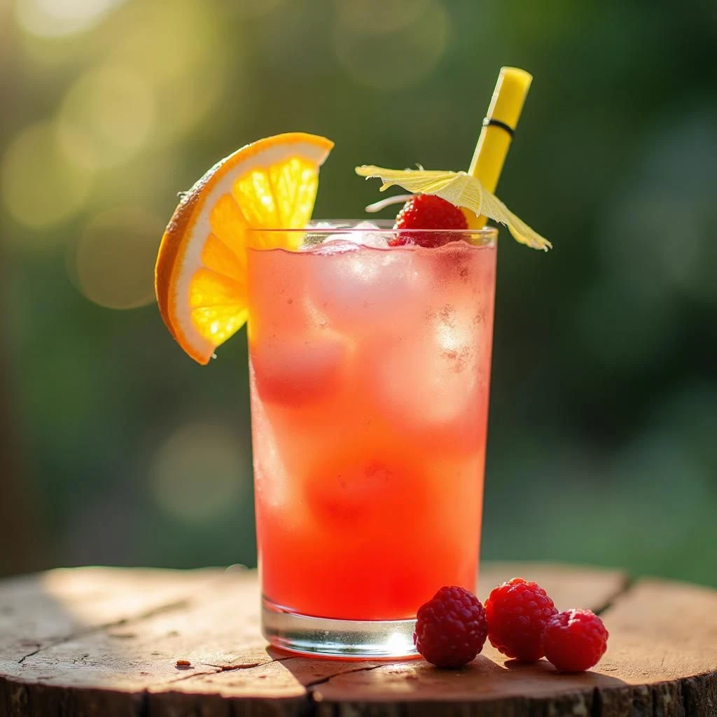 Ein Glas des Florida Flamingo Super Bowl Cocktails.