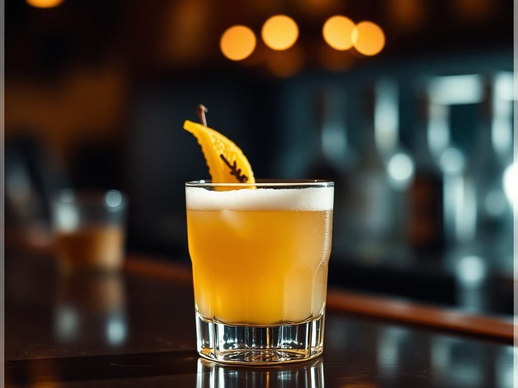 Ein Glas des Perfect Sour Cocktail-Science.