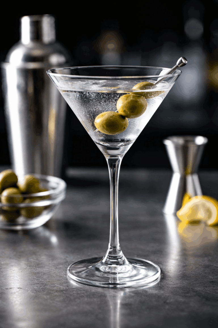 Ein Glas Vodka Martini.