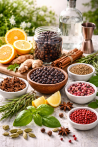 Drinksmeister 1 Verschiedene Botanicals.