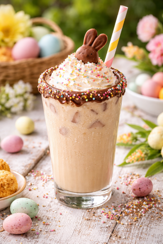 Ein Glas des Hoppelhase Deluxe Cocktails.