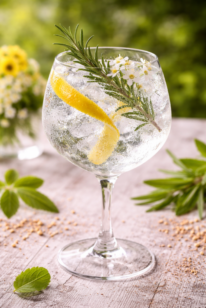 Ein Glas des Osterwiese Cocktails.