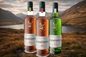 Drinksmeister 1 Die Flaschen Glenfiddich 12, 15 und 18.