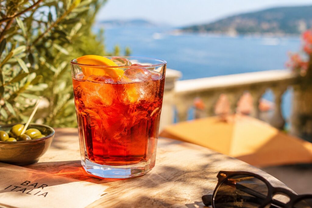 Ein Glas des klassischen Americano Cocktail, eignet sich super für den Mindful Drinking Trend.