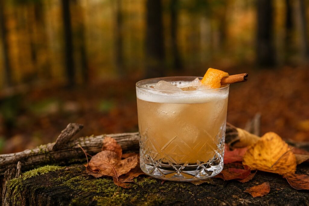 Whiskey Sour - Warum Gegensätze perfekt zusammen passen 3 Ein Glas des Maple Whiskey Sour.