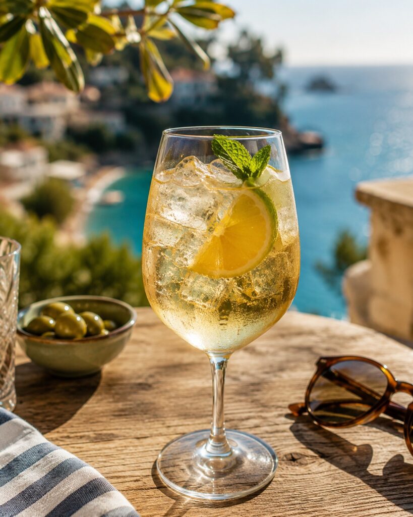 Ein Glas des White Port Tonic.