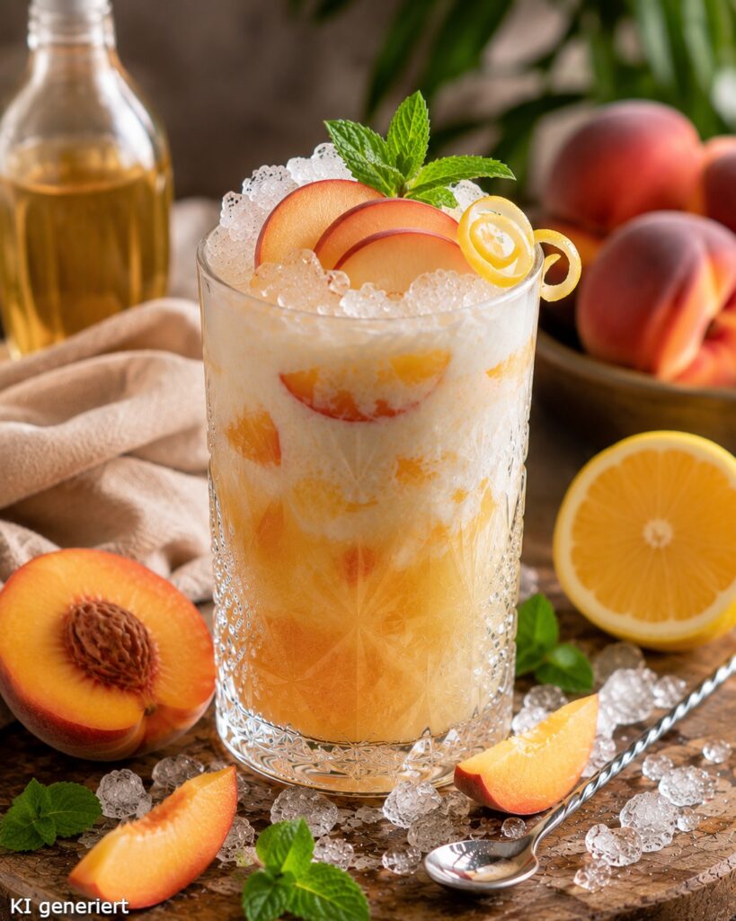 Limoncello Cream Soda - der Drink des Sommers 2026 6 Ein Glas des Peach Cream Soda.