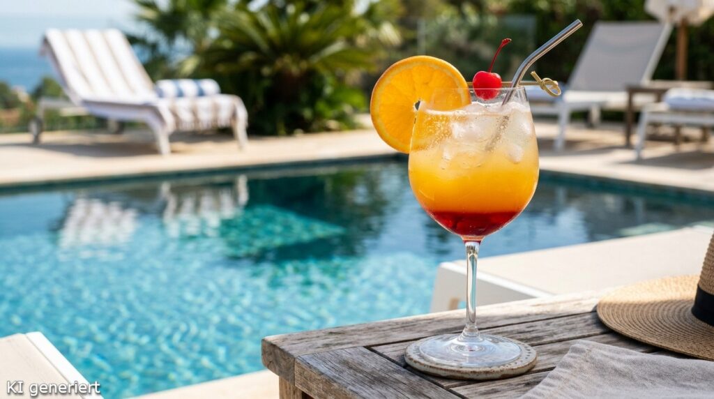 Tequila Sunrise - Wie ein Sonnenaufgang im Glas 6 Ein Glas des Sunrise Spritz Cocktails.