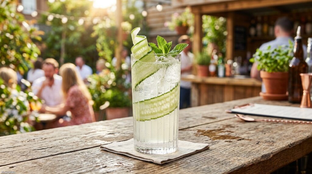 Gin Fizz - der spritzige Klassiker, der einfach immer geht 7 Ein Glas des Cucumber Gin Fizz.