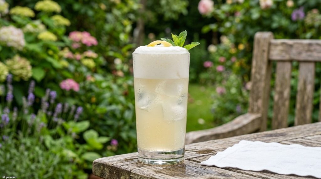 Gin Fizz - der spritzige Klassiker, der einfach immer geht 4 Ein Glas des Silver Gin Fizz Cocktail.
